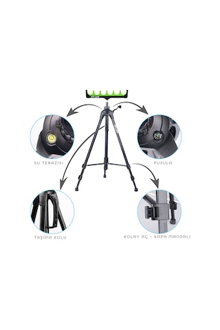 Kamış Ayağı Ayarlı Tripot Hg284