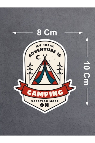 Kamp, Off Road, 4x4, Doğa, Manzara, Adventure Sticker, Araba Oto Motosiklet Karavan Pickup Arazi Suv 02178 10X8 Cm