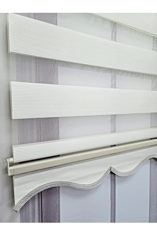 Bbb Mikro Pliseli Stor Zebra Perde Krem Mz484