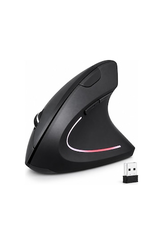 Sessiz Click Ergonomik Dikey Kablosuz Mouse Bluetooth 2.4ghz Usb Çift Cihaz Geçiş 800/1200/1600 Dpı Siyah 37294 - 935560823 Diğer