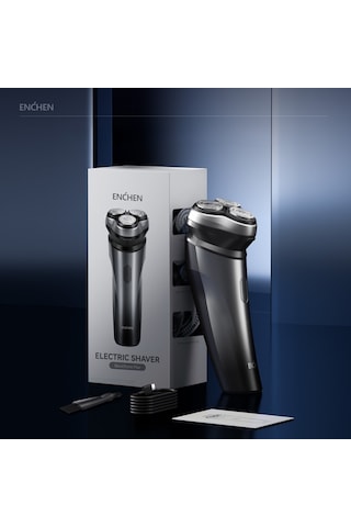 Enchen Blackstone Max Siyah Çift Yönlü Kavisli Bıçaklı Şarjlı Islak-kuru Tıraş Makinesi
