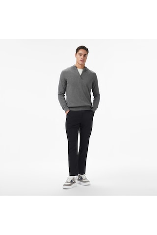 Nautica Erkek Gri Classic Fit Kazak Düz S57104t Gri