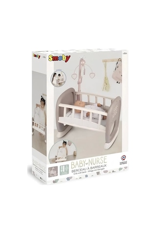 Smoby Baby Nurse Sallanan Dönenceli Bebek Beşiği 220372