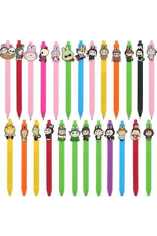 Labubu Yaratıcı Kırtasiye Siyah İmza Kalemi 22 Pembe