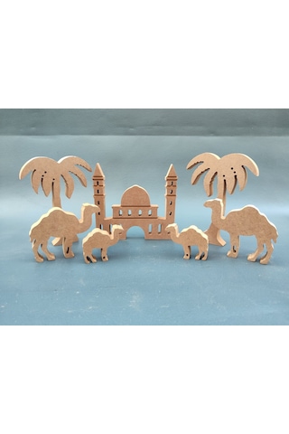 Neşeli Ahşap Des 13 Ayasafya Camii 15 Cm, Palmiye Ve Deve. Ramazan Ayına Özel Ahşap Boyama Etkinliği, Boyama Seti Model Tybslıw387ovpehl41