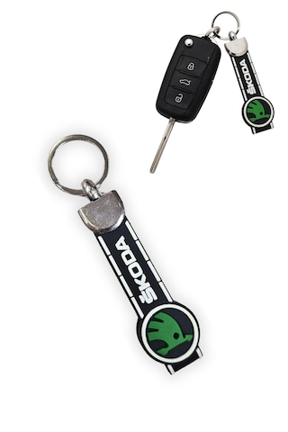 Skoda Uyumlu Silikon Araç Anahtarlık - Dayanıklı & Şık Oto Anahtarlığı