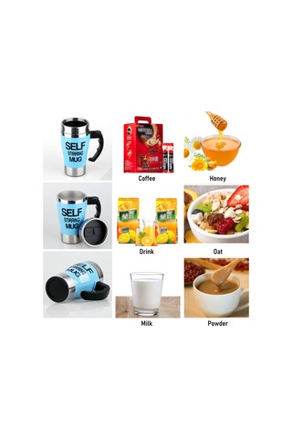 Ranyeek 350ml Otomatik Karıştırıcı Bardak: Çelik Paslanmaz, Kahve-protein İçecekleri İçin Taşınabilir, Basit Tuş Kontrolü Siyah