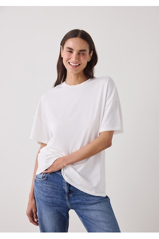 Penti Kırık Beyaz Basic Oversize Tişört