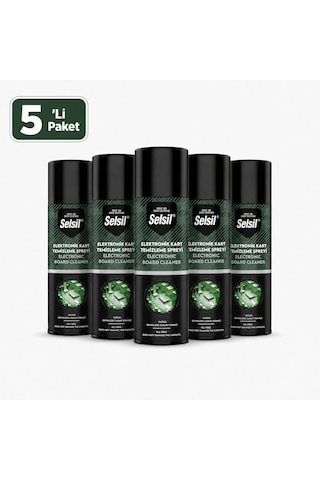 Selsil Elektronik Kart Temizleme Spreyi 200 Ml Yağsız Antistatik Devre Temizleyici Sprey 5 Adet