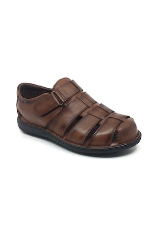 Taşpınar %100 Deri Erkek Ortopedik Yazlık Rahat Sandalet 40-44