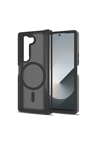 Teleplus Samsung Galaxy Uyumlu Z Fold 6 Kılıf M-safe Şarj Özellikli Kamera Korumalı Lunex Kapak