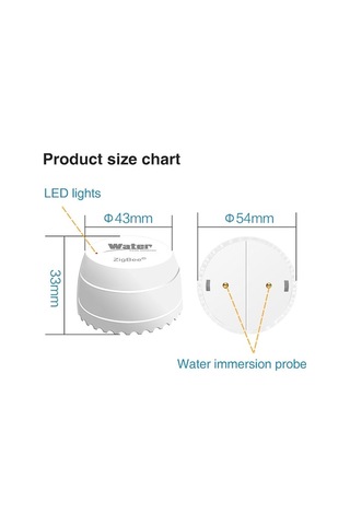 Dancemonkey Zigbee Bağlantılı Akıllı Ev Su Kaçağı Dedektörü - Tuya Uygulaması İle Hızlı Bildirim
