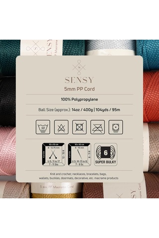 5 Mm - 400 Gr Polyester Makrome 95 M Polyester Makrome Ip Supla Ip Ve Çanta Ipliği Hardal