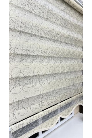 Zebra Stor Nakışlı Krem Etek Dilimli St 122