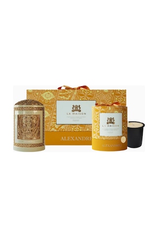Alexandre J Ivory Mum Ve Holder Hediye Seti 220g, Vanilya-beyaz Çikolata Altın