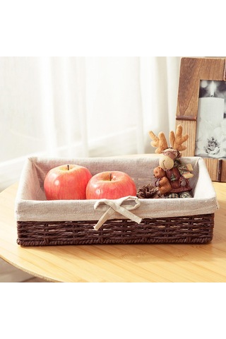 Suntek Dokuma Sepetler Aperatifler Kozmetik Öğle Yemeği 30cmx20cmx7cm Diğer