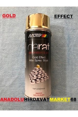Carat 400 ML Altın Krom Efekt Sprey Boya Parlak Altın  Renk