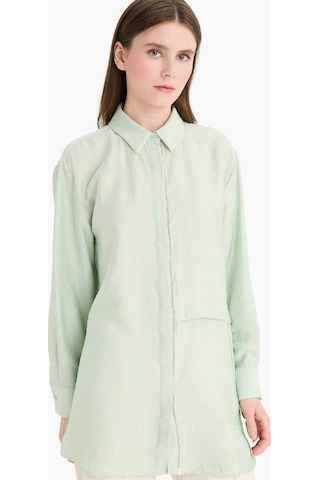 Defacto Relax Fit Uzun Kollu Tesettür Gömlek Tunik F1357ax25smgn1181 Yeşil