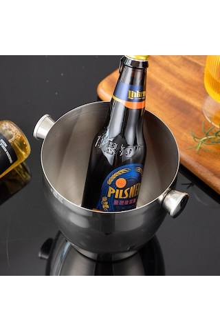 Wondernest Şarap Şampanya Paslanmaz Çelik Kova, Buz Kovası, Lichen