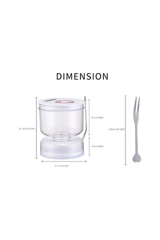 Yaleker 800ml Beyaz Plastik Turşu Kavanozu, Islak-kuru Ayırma Fonksiyonu, Gaz Çıkış Deligi Ve Zaman İmi, Cam Gösterişli, Çatal İçeren, Mutfakta Ev Kullanıma Uygun Hermetik Kapaklı Depolama Kabı Beyaz