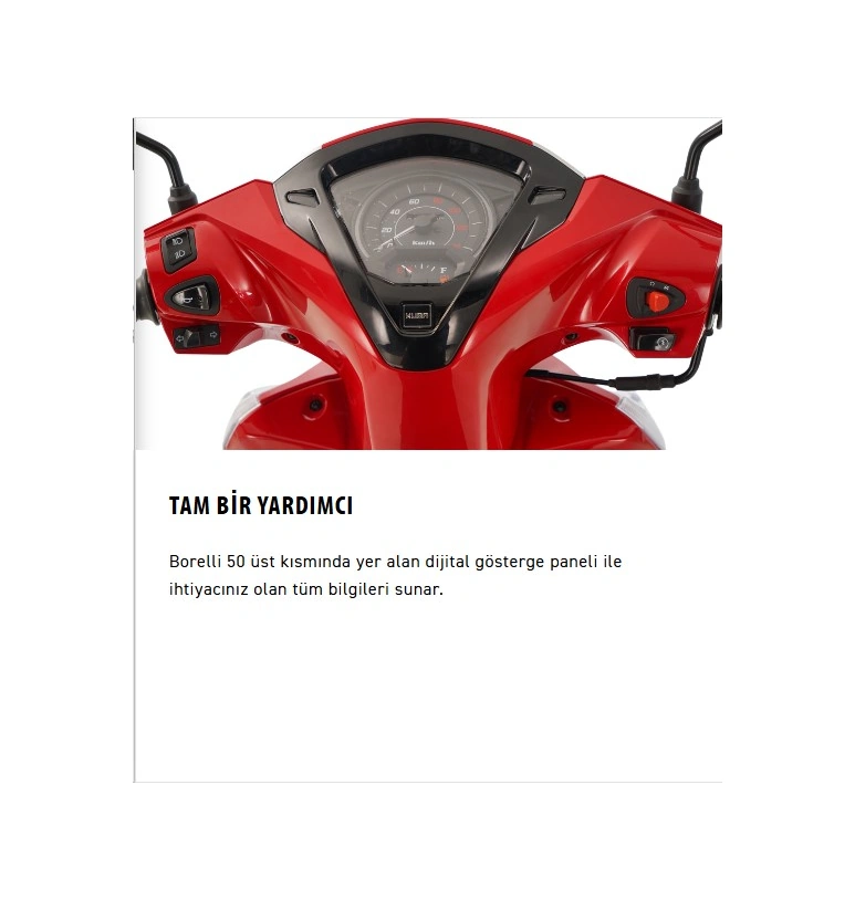 Kuba Borelli 50 Motosiklet Beyaz