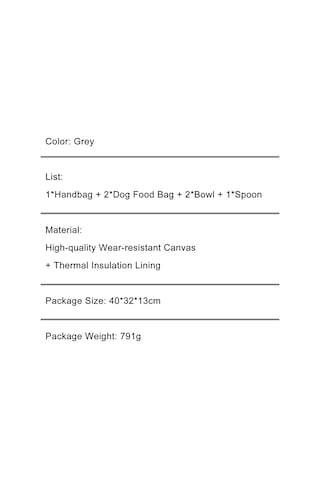 Reedark Taşınabilir Köpek Eşyası Seti - Seyahat Ve Yürüyüş İçin Pratik Köpek Yemi Çantası Ve Aksesuarları