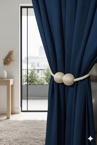 Mıknatıslı Perde Bağlama Aparat Aksesuarı Braçol Krem