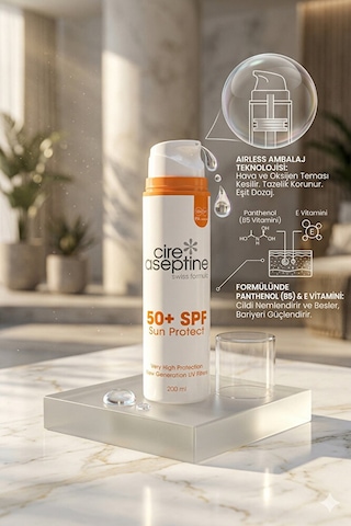 Airless Günes Koruyucu Vücut Spf 50+ Sun Protect 200 Ml
