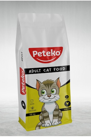 Peteko Yetişkin Tavuklu Kedi Maması 15 Kg