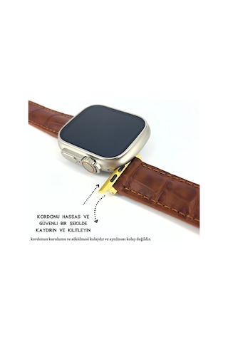 Dxl El Yapımı Hakiki Deri Kutulu İos Watch Uyumlu Kordon 38mm 40mm 41mm Uyumlu Watch Ultra Kayış