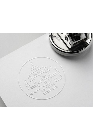 Soğuk Damga Kabartma Mühür Kişiye Özel Logo Tasarım Kutulu