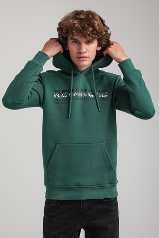 Kapüşonlu Yeşil Slim Fit Hoodie 23fwm64062 YESIL