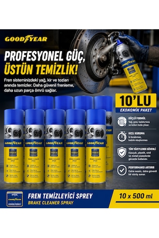 Goodyear 10'lu Set Fren Balata Temizleme Spreyi