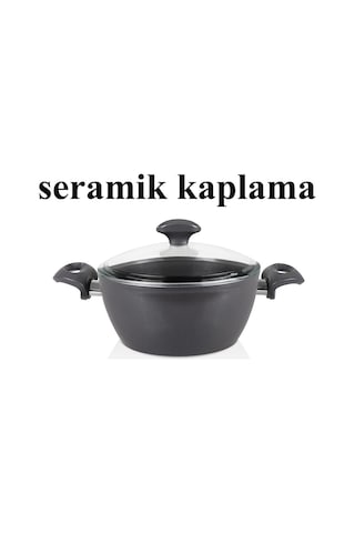 Falez Seramik Derin Tencere 24 Cm Füme