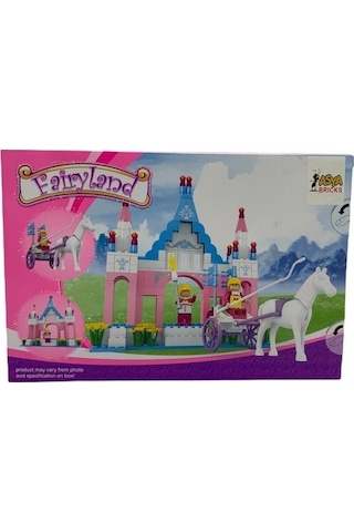 Asya Oyuncak Fairyland Şato ve Arabalı At 245 Parça Yapım S