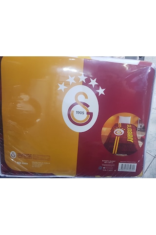 Taç Lisanslı Galatsaray 5 Yıldız Tek Kişilik Battaniye Çok Renkli