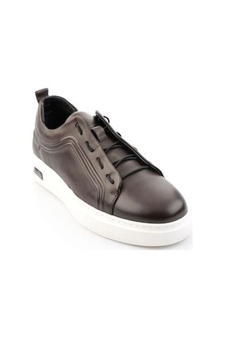 Kahve Hakiki Deri Erkek Sneaker E01700178003 Kahve
