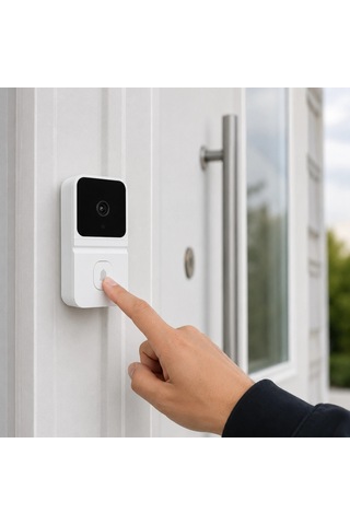 Hd Görüntülü Akıllı Wi-fi Kapı Zili Beyaz Çift Yönlü Sesli Kamera Sistemi