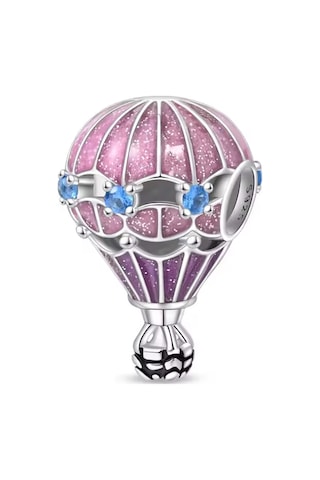 Fubena Taşlı Pembe Sıcak Hava Balonu Charm Gümüş Fubena Taşlı Pembe Sıcak Hava Balonu Charm Gümüş