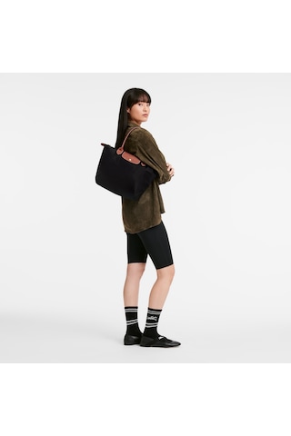 Longchamp L2605 089 Kadın Omuz Çantası Medium Kahverengi - Siyah