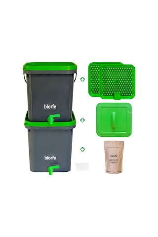 Biorfe Bokashi Kompost Set + 3 Kg Kepek – 18SG6B