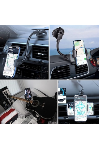 River World Ayarlanabilir Vakum Kilitli Telefon Tutucu Çok Renkli