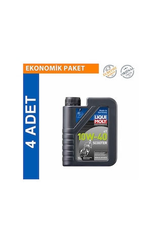 Liqui Moly 10W-40 4t Basic Scooter 1 L Motosiklet Yağı (4 Adet)