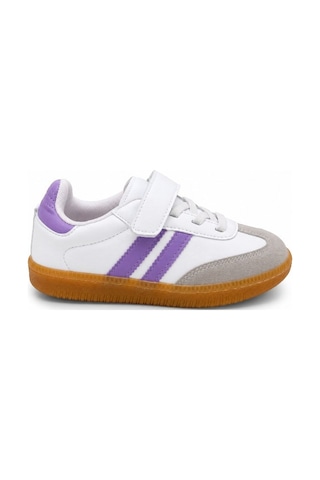 Black Flex Cırtlı Çocuk Sneaker Ayakkabı 26-30 Lila Mor