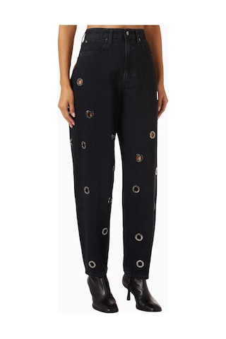 Frame The Narrow Grommet Jean, Organik Denim Ve Modern Metal Detaylı Tasarım Siyah