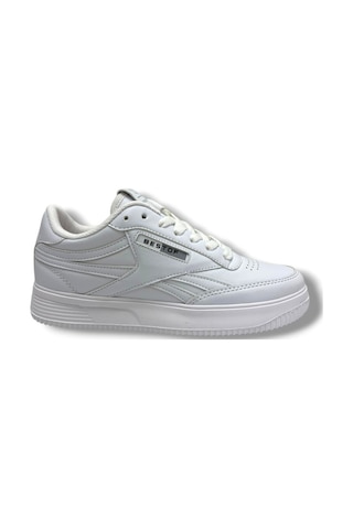 Best Of 2014-26 Cilt Deri Anatomik Bağcıklı Sneaker 36-40 Beyaz