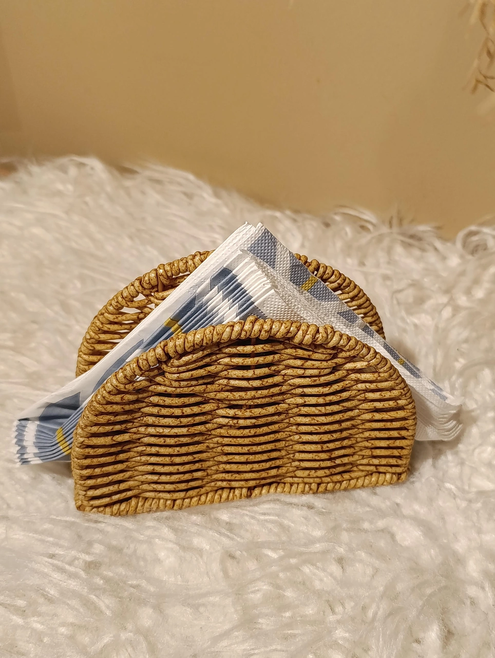 Hasır Rattan Oval Peçetelik Diğer