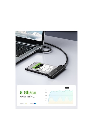 Ugreen Usb-c To 2.5-ınch Sata Dönüştürücü Adaptör, 70610