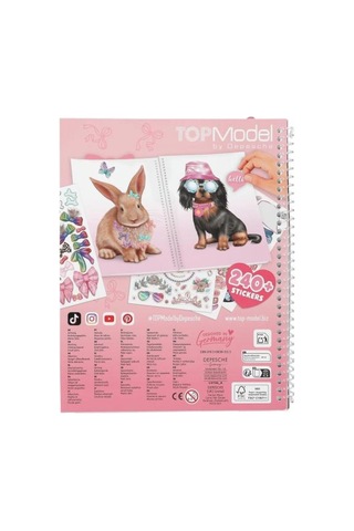 Topmodel Cute Animals Sticker Kitabı Sevimli Hayvanlar Çıkartmalı Aktivite Defteri Çok Renkli