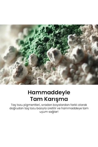 Taş Tozu Boyası Yeşil Dekoratif Obje Ve Hobi Uygulamalarına Uygun 50 Ml Renk